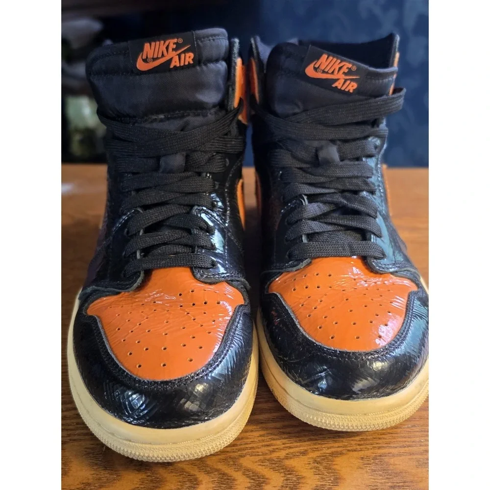 Jordan‎ Air Jordan 1 Retro High OG Shattered Backboard 8 Black/Orange Men's Sn…
